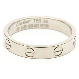 CARTIER 18K White Gold Mini Love Ring LXGoodsLE-559