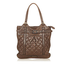 Quilted Lambskin Leather Tote Bag