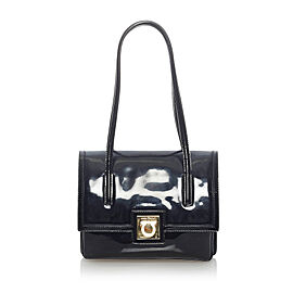 Ferragamo Gancini Patent Leather Handbag