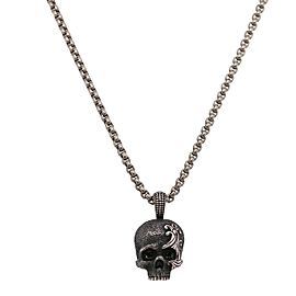 David Yurman Skull Neckalce with Black Diamond Eyes