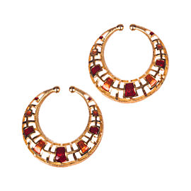 Givenchy Red Enamel Disc Earrings