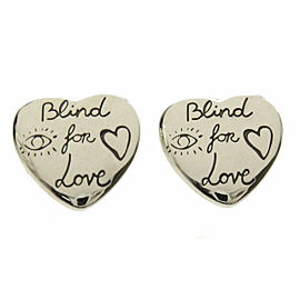 GUCCI 925 Silver Blind for love Earring LXGQJ-578