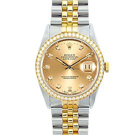 Rolex Datejust 16013 18K Yellow Gold & Stainless Steel 36mm Mens Watch