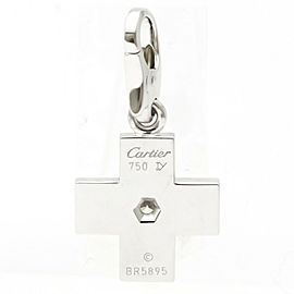 CARTIER 18k White Gold Cross Charm LXGoodsLE-133