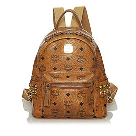 MCM Visetos Stark Leather Backpack