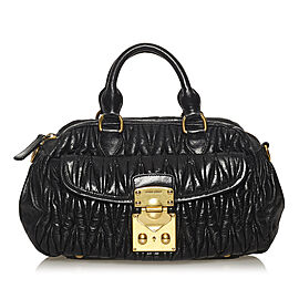 Miu Miu Matelasse Leather Satchel