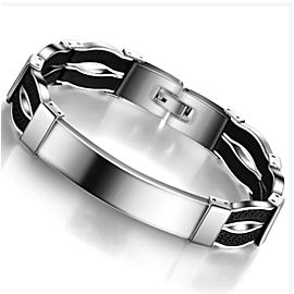 18K White Gold ID Bracelet