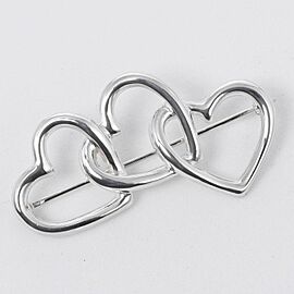 Tiffany & Co 925 Silver Triple heart Brooch LXNK-1072