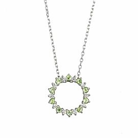 Vendome Aoyama Platinum Diamond Peridot Necklace