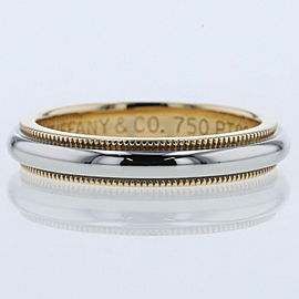 TIFFANY & Co 18k Yellow Gold Milgrain band Ring LXGBKT-211