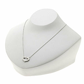 CARTIER C heart K18 White Gold Necklace LXGQJ-873