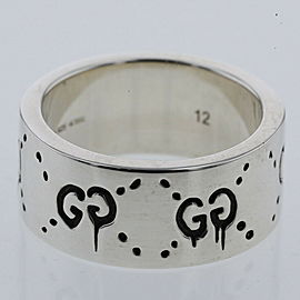 GUCCI 925 Silver Gucci Ghost y Ring LXGBKT-697