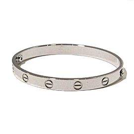 Cartier Love 18K White Gold Bracelet Size 16