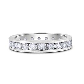 Platinum 2.20ct. Diamond Channel Set Eternity Band Size 8.5