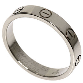 CARTIER 18K White Gold mini love US 6.5 Ring QJLXG-2561