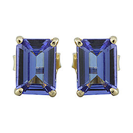 1.80 Carat Tanzanite 14K Yellow Gold Earrings