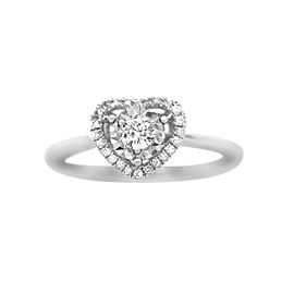 18k White Gold Diamond Heart Ring