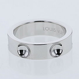 LOUIS VUITTON 18k White Gold Petitburg Empreinte Ring LXGBKT-943