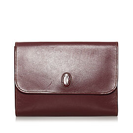 Cartier Must de Cartier Leather Clutch Bag