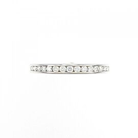 TIFFANY & Co half Circle channel 950 Platinum Diamond US5.25 Ring