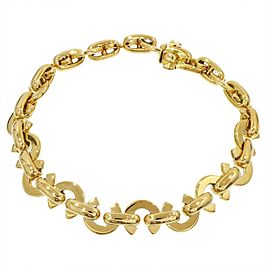 Chanel 18K Yellow Gold CoCo Logo Chain Link Bangle Bracelet