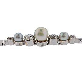 Pearl Diamond Gold Bracelet