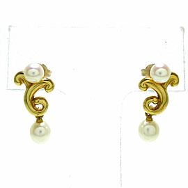 TASAKI 18k Yellow Gold Pearl Earrings LXJG-172