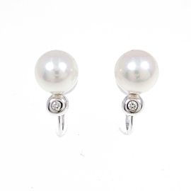 Tasaki 8k White Gold Akoya Pearl earrings LXGYMK-471