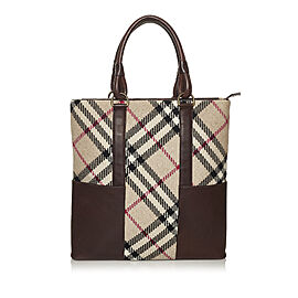 Burberry Supernova Check Wool Tote Bag