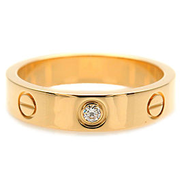 Cartier Mini Love Ring 1P Diamond K18 Yellow Gold #51 US5.5-6