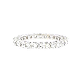 18K White Gold & 1.52ct Diamond Eternity Band Ring Size 5.75