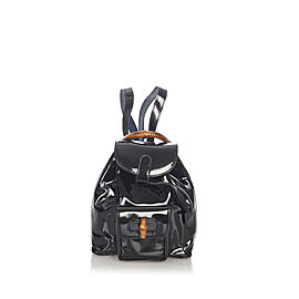 Gucci Bamboo Patent Leather Drawstring Backpack