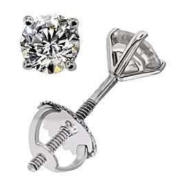 14k White Gold 0.85tcw Diamond Stud Earrings