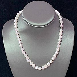 Akoya Pearl Necklace 14 KT WG 8 mm 18 in Certified $4,950