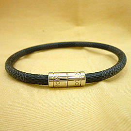 LOUIS VUITTON Damier Graphite Canvas Keep It Bracelet