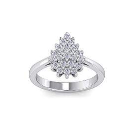 GLAM ® Pear Diamond Ring In 18K Gold with 0.59ct White Diamonds