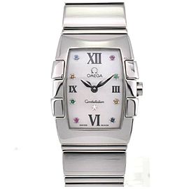 OMEGA Constellation Quadrella 1584.79 Multicolored stone Quartz Watch LXGJHW-261