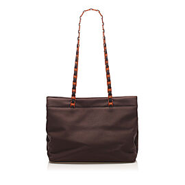 Ferragamo Tiered Grosgrain Chain Tote Bag