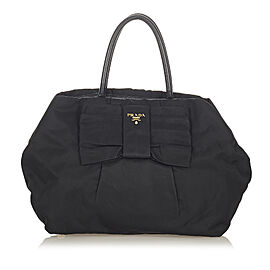 Prada Fiocco Bow Tessuto Handbag