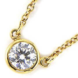 TIFFANY & Co 18K Yellow Gold 1 Point Diamond Necklace