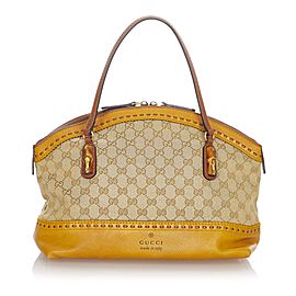 Bamboo GG Canvas Crafty Handbag