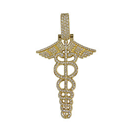 PA Caduceus Charm 14k Yellow gold