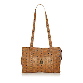 MCM Visetos Leather Tote Bag