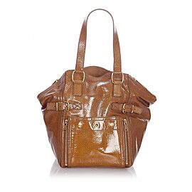 YSL Downtown Patent Leather Tote Bag