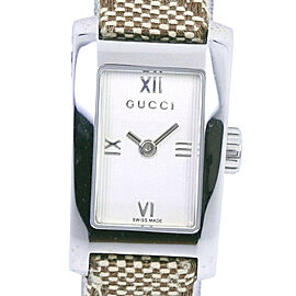 GUCCI Stainless Steel/GG canvas Women WhiteDial Watches LXNK-42