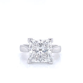 3 Carat Princess Cut Lab Grown Diamond Engagement Ring Solitaire IGI Certified