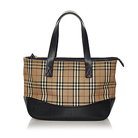 Burberry Haymarket Check Canvas Handbag