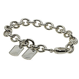 GUCCI 925 Silver Dock tag Bracelet