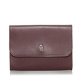 Cartier Must de Cartier Leather Clutch Bag