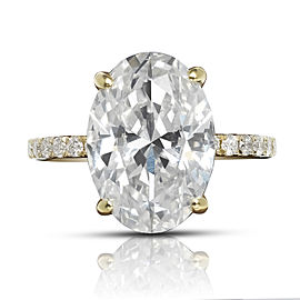 6 CARAT OVAL CUT F COLOR VS2 CLARITY DIAMOND ENGAGEMENT RING 18KW GIA CERTIFIED 5 CT F VS2 BY MIKE NEKTA